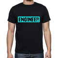Engineer t shirt, mens t-shirt, occupation, S Size, Black, Cotton