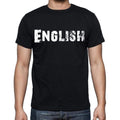 English Men's Short Sleeve Round Neck T-shirt , Black T-shirt EN