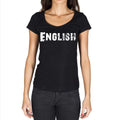 English Women's Short Sleeve Round Neck T-shirt