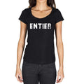 entier, French Dictionary, Women's Short Sleeve Round Neck T-shirt 00010