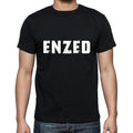 enzed Men's Short Sleeve Round Neck T-shirt , 5 letters Black , word 00006
