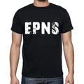 epns Men's Short Sleeve Round Neck T-shirt , 4 letters Black