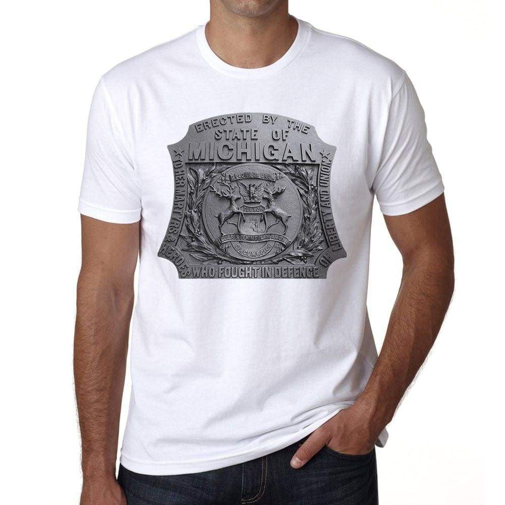 Erected By The State Of Michigan Mens Short Sleeve Round Neck T-Shirt