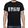 erhu Men's Short Sleeve Round Neck T-shirt , 4 letters Black
