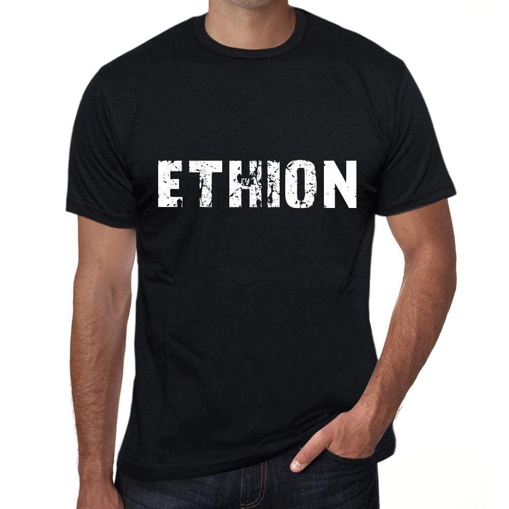 Ethion Mens Vintage T Shirt Black Birthday Gift 00554 - Black / Xs - Casual