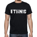 ethnic Men's Short Sleeve Round Neck T-shirt , Black T-shirt EN