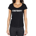 euerdorf, German Cities Black, Women's Short Sleeve Round Neck T-shirt 00002