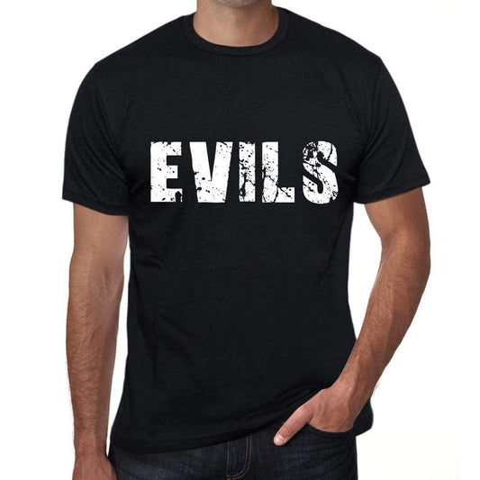 Evils Mens Retro T Shirt Black Birthday Gift 00553 - Black / Xs - Casual