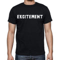 excitement , white letters, Men's Short Sleeve Round Neck T-shirt 00007