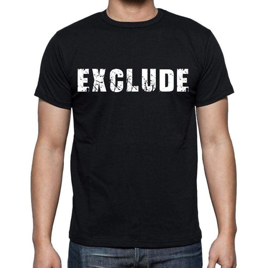 Exclude White Letters Mens Short Sleeve Round Neck T-Shirt 00007