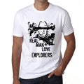 Explorers, Real Men Love Explorers Men's T shirt White Birthday Gift 00539