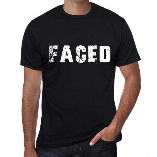 Faced Mens Retro T Shirt Black Birthday Gift 00553 - Black / Xs - Casual