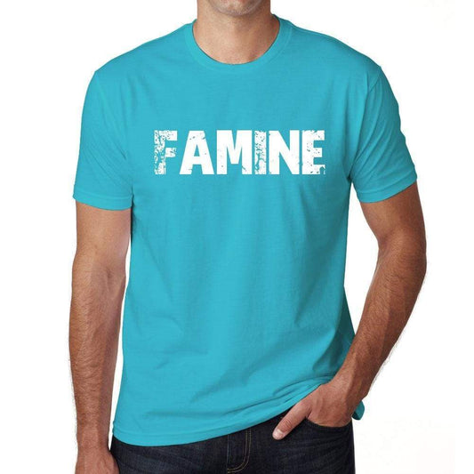 Famine Mens Short Sleeve Round Neck T-Shirt 00020 - Blue / S - Casual