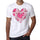Fancy Valentine Heart Mens Tee White 100% Cotton 00156