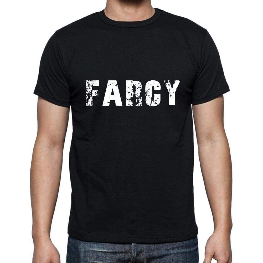 Farcy Mens Short Sleeve Round Neck T-Shirt 5 Letters Black Word 00006 - Casual