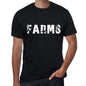 Farms Mens Retro T Shirt Black Birthday Gift 00553 - Black / Xs - Casual