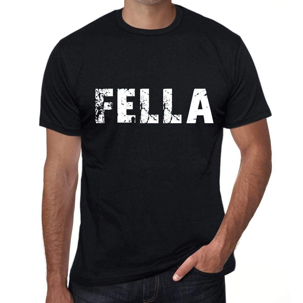 Fella Mens Retro T Shirt Black Birthday Gift 00553 - Black / Xs - Casual