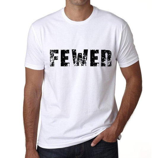 Fewer Mens T Shirt White Birthday Gift 00552 - White / Xs - Casual