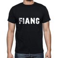 fianc Men's Short Sleeve Round Neck T-shirt , 5 letters Black , word 00006