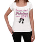 Fierce And Fabulous Since 2049 Womens T-Shirt White Birthday Gift 00424 - White / Xs - Casual