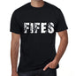 Fifes Mens Retro T Shirt Black Birthday Gift 00553 - Black / Xs - Casual