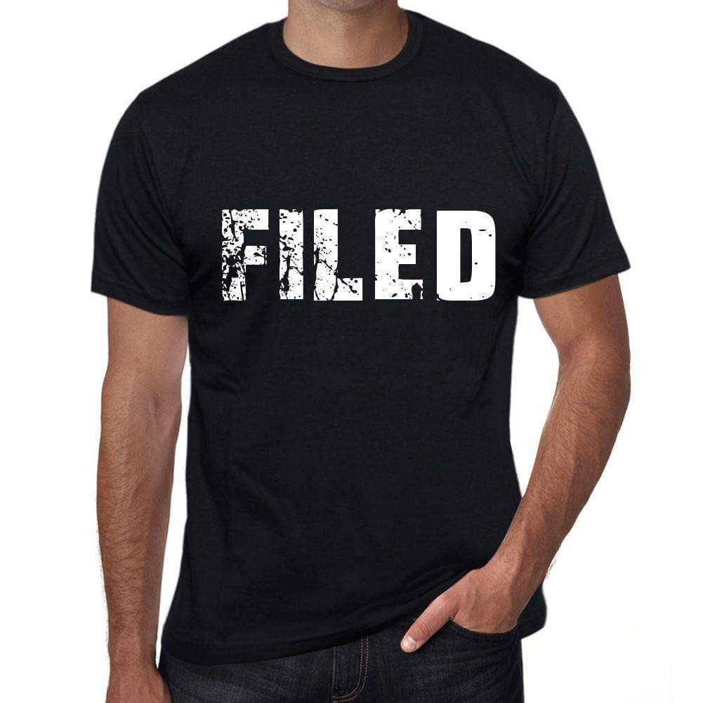 Filed Mens Retro T Shirt Black Birthday Gift 00553 - Black / Xs - Casual