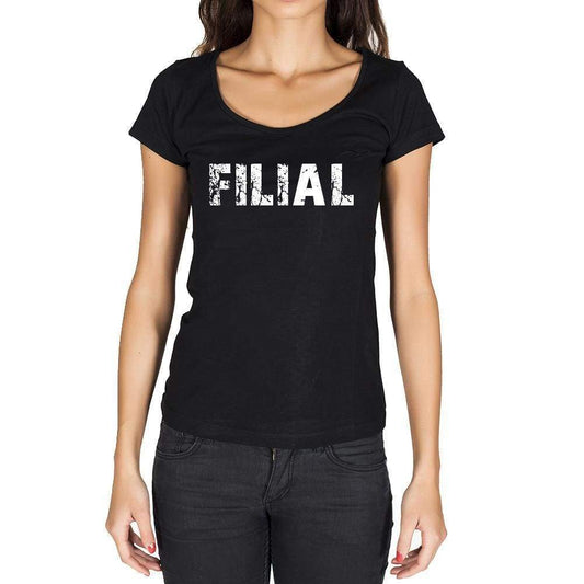 Filial French Dictionary Womens Short Sleeve Round Neck T-Shirt 00010 - Casual