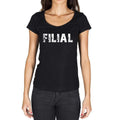 filial, French Dictionary, Women's Short Sleeve Round Neck T-shirt 00010