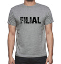 FILIAL, Grey, Men's Short Sleeve Round Neck T-shirt 00018