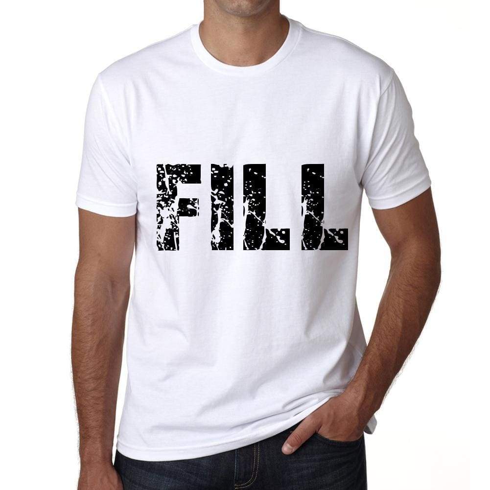 Fill Mens T Shirt White Birthday Gift 00552 - White / Xs - Casual