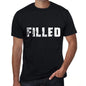 Filled Mens Vintage T Shirt Black Birthday Gift 00554 - Black / Xs - Casual