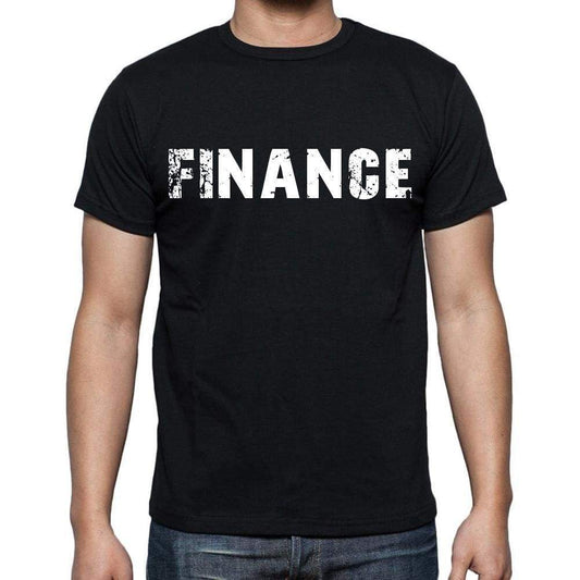 Finance Mens Short Sleeve Round Neck T-Shirt Black T-Shirt En