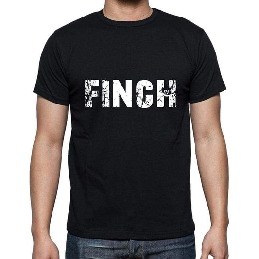 Finch Mens Short Sleeve Round Neck T-Shirt 5 Letters Black Word 00006 - Casual