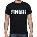 finish Men's Short Sleeve Round Neck T-shirt , Black T-shirt EN