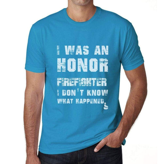 Firefighter What Happened Blue Mens Short Sleeve Round Neck T-Shirt Gift T-Shirt 00322 - Blue / S - Casual