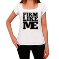 FIRM, Like Me, White, Women's Short Sleeve Round Neck T-shirt 00056