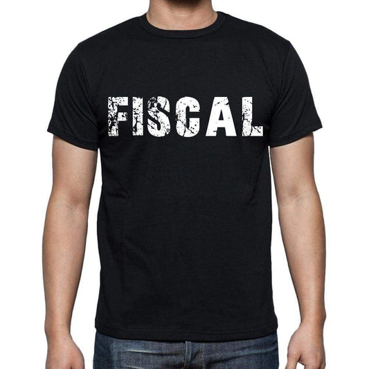 Fiscal White Letters Mens Short Sleeve Round Neck T-Shirt 00007