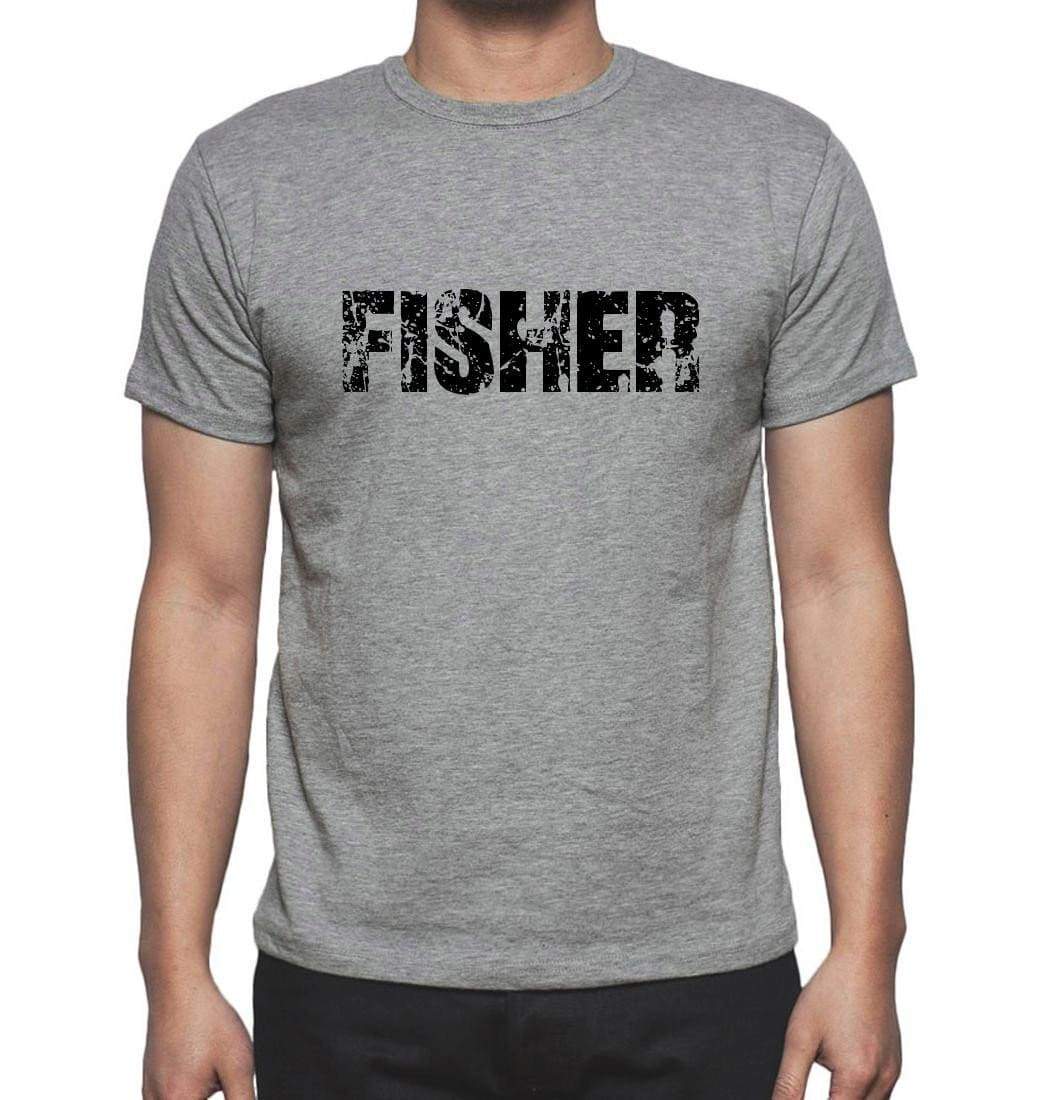 Fisher Grey Mens Short Sleeve Round Neck T-Shirt 00018 - Grey / S - Casual