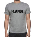 FLANGE, Grey, Men's Short Sleeve Round Neck T-shirt 00018