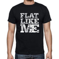 FLAT Like me, black, Men's Short Sleeve Round Neck T-shirt 00055