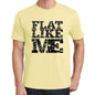 Flat Like Me Yellow Mens Short Sleeve Round Neck T-Shirt 00294 - Yellow / S - Casual