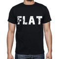 flat Men's Short Sleeve Round Neck T-shirt , Black T-shirt EN