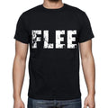 flee Men's Short Sleeve Round Neck T-shirt , Black T-shirt EN