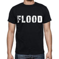 flood , white letters, Men's Short Sleeve Round Neck T-shirt 00007