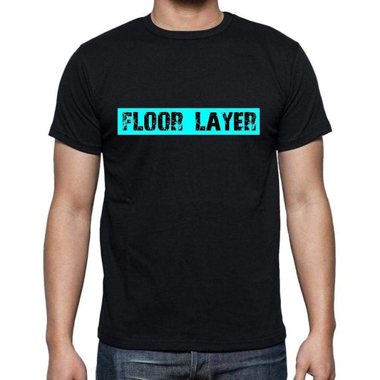 Floor Layer T Shirt Mens T-Shirt Occupation S Size Black Cotton - T-Shirt