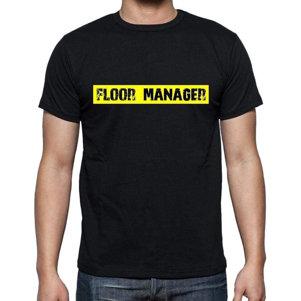 Floor Manager T Shirt Mens T-Shirt Occupation S Size Black Cotton - T-Shirt