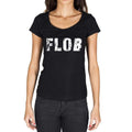 floß, German Cities Black, Women's Short Sleeve Round Neck T-shirt 00002