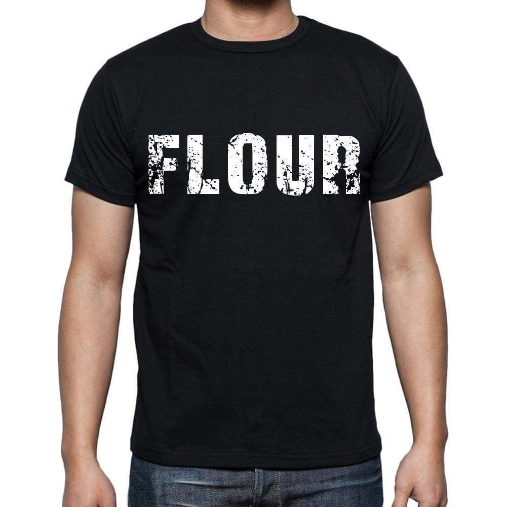 Flour Mens Short Sleeve Round Neck T-Shirt Black T-Shirt En