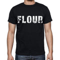 flour Men's Short Sleeve Round Neck T-shirt , Black T-shirt EN