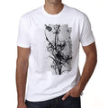 Flowers 2 Men's tee, White, 100% Cotton 00164